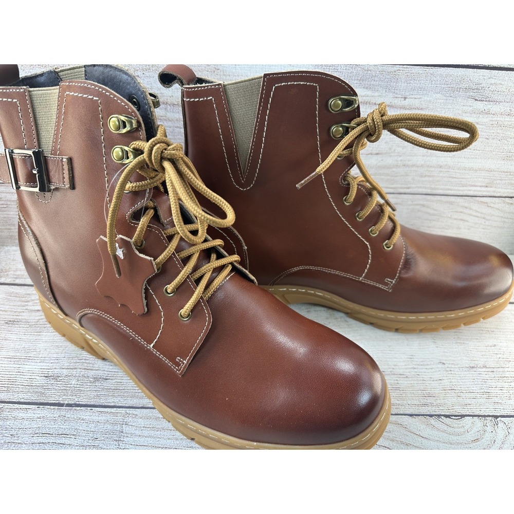 TOTO K16206 Men's Cordovan Dark Brown Oxhide Leather High Top Boots Sz 11.5 NWB